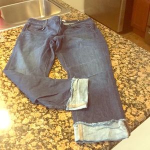 Size 14 curvy straight LOFT jeans with cuffs